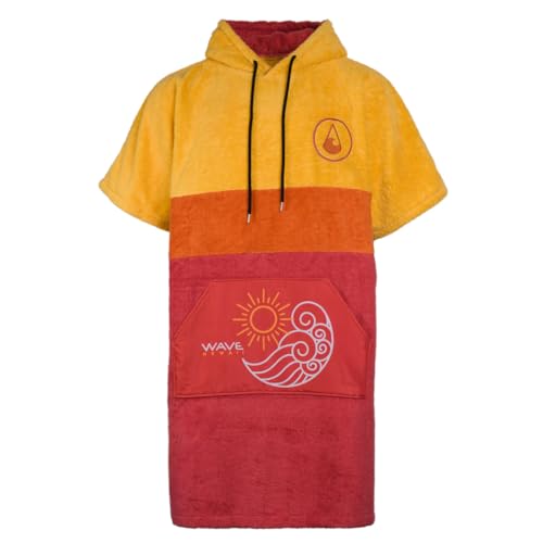 WAVE HAWAII Bade-Poncho Damen & Herren “Paia” | Größe S 145-175cm I 95% Baumwolle Surf-Poncho für Erwachsene | Frottee Handtuch hohe Wasserabsorption | Umziehhilfe Strand Erwachsene von WAVE HAWAII