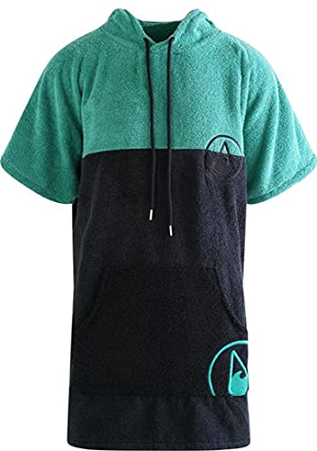 WAVE HAWAII Poncho Aveiro Badeponcho 100% Baumwolle für Körpergrößen von 170 - 200 cm Umkleidehilfe für Schwimmen Strand Surfen Badetuch mit Kapuze Duschponcho für Damen Herren Erwachsene von WAVE HAWAII