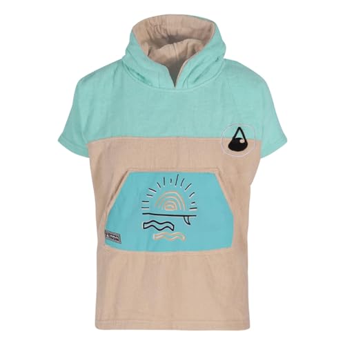 WAVE HAWAII Dropsi Poncho für Körpergrößen 90-120 cm - 100% ÖKO Baumwolle Umkleidehilfe für Schwimmen, Strand, Surfen - Badeponcho Duschponcho für Kinder, Jungen, Mädchen von WAVE HAWAII