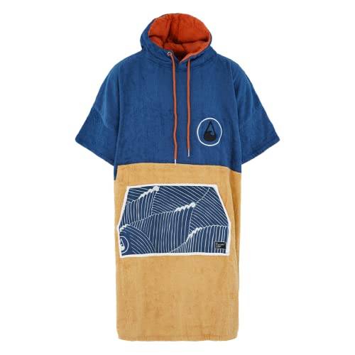 WAVE HAWAII Poncho Flow Surfponcho 60% Viskose aus Bambus und 40% Baumwolle für Körpergrößen von 170-200 cm Umkleidehilfe für Schwimmen Strand Surfen Duschponcho für Damen Herren Erwachsene von WAVE HAWAII