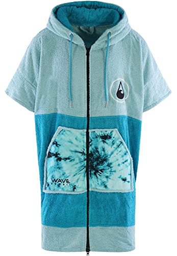 WAVE HAWAII Poncho Flyh Surfponcho 100% Baumwolle für Körpergrößen von 155-185 cm Umkleidehilfe für Schwimmen Strand Surfen Badetuch mit Badeponcho Duschponcho für Damen Herren Erwachsene von WAVE HAWAII