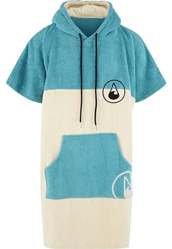 WAVE HAWAII Poncho Lagos Surfponcho 100% Baumwolle für Körpergrößen von 155-185 cm Umkleidehilfe für Schwimmen Strand Surfen Badetuch mit Badeponcho Duschponcho für Damen Herren Erwachsene von WAVE HAWAII