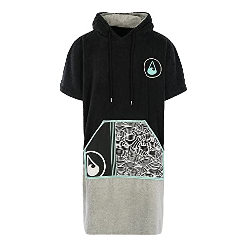 WAVE HAWAII Poncho Moledo Badeponcho 95% Baumwolle und 5% recyceltes Polyester für Körpergrößen von 175-205 cm Umkleidehilfe für Schwimmen Strand Surfen Duschponcho für Damen Herren Erwachsene von WAVE HAWAII