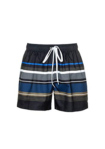 WAVEBREAKER Herren Badeshorts in großen Größen bis 5XL schwarz-blau-Oliv-weiß, Größe:7XL von WAVEBREAKER