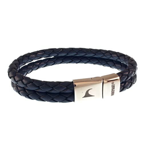 WAVEPIRATE® Echt Leder-Armband Tarifa F Blau 21 cm Edelstahl-Verschluss in Geschenk-Box Surfer Männer Herren von WAVEPIRATE