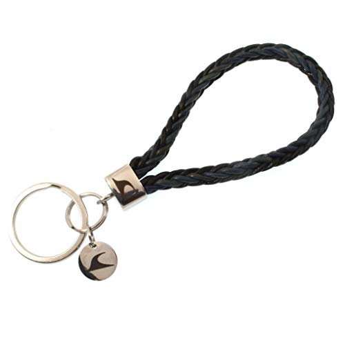 WAVEPIRATE® Echt Leder Edelstahl Schlüsselanhänger Keychain Z8 Wave geflochten Blau/Sw Damen Herren von WAVEPIRATE