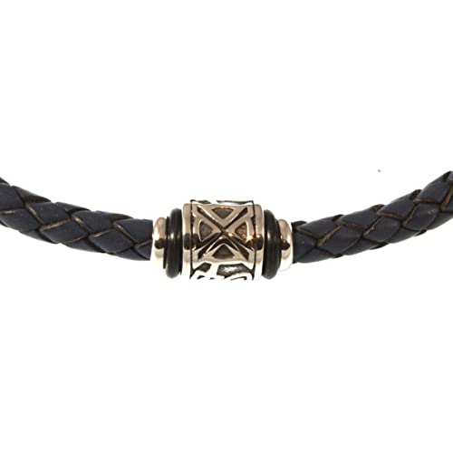 WAVEPIRATE® Echt Leder-Halskette SHINE F Blau/Si 57 cm Edelstahl-Verschluss in Geschenk-Box Surfer Männer Herren von WAVEPIRATE