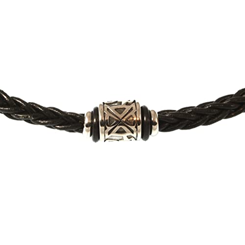WAVEPIRATE® Echt Leder-Halskette SHINE Z8 Schwarz/Si 57 cm Edelstahl-Verschluss in Geschenk-Box Surfer Männer Herren von WAVEPIRATE