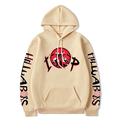 WAVOTIQ Helluva Boss Karikatur Grafik Kapuzenpullover - Zwanglos Sweatshirt Mode Lockere Lange Ärmel Pullover von WAVOTIQ