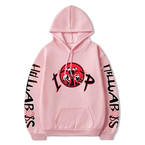 WAVOTIQ Helluva Boss Karikatur Grafik Kapuzenpullover - Zwanglos Sweatshirt Mode Lockere Lange Ärmel Pullover von WAVOTIQ