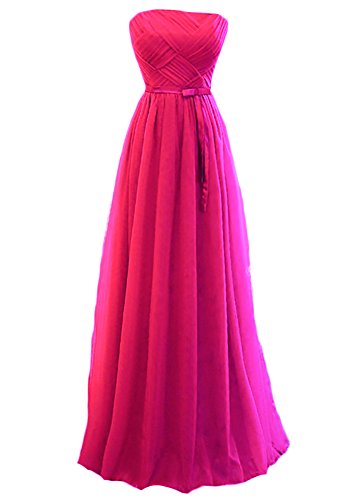 WAWALI Level Spalte Für Eine Nacht Gowns Ball Tüll Falten. 4 Hot Pink von WAWALI