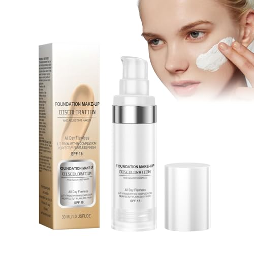 WAWJ® Feuchtigkeitsspendende Ölkontrollierende Foundation Make Up, Farbverändernde Foundation für reife Haut, Farbverändernde Foundation für reife Haut, Light Long Lasting Foundation von WAWJ