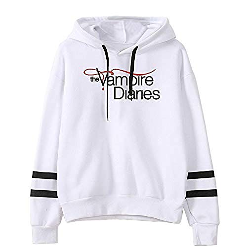 Hot TV Serie The Vampire Diaries Hoodie Sweatshirts Frauen Druck Pullover, weiß, 38 von WAWNI