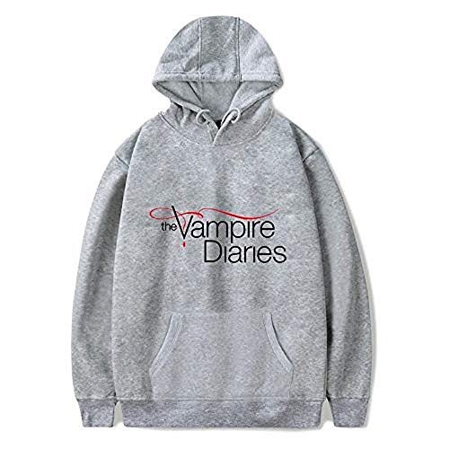 WAWNI The Vampire Diaries Kapuzenpullover, Unisex, Langarm, Sweatshirt, Harajuku-Stil, lässig, grau, 36 von WAWNI