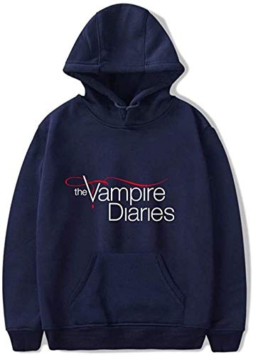 WAWNI The Vampire Diaries Kapuzenpullover, Unisex, Langarm, Sweatshirt, Harajuku-Stil, lässig, navy, 36 von WAWNI