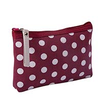1pc Leinwand Reißverschlusstasche Make-up Taschen wasserdicht tragbare waschen kosmetische Mädchen Telefon Schlüssel Tasche(Wine Red) von WAWPU