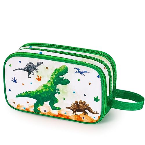 Kulturbeutel - Reise Kulturbeutel Mädchen Kinder Toilettenartikel Reisetasche für Camping, Dinosaurier C von WAWSAM