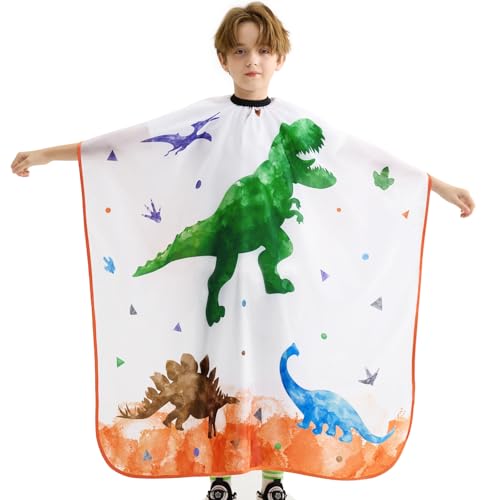WAWSAM Kinder Friseurumhang Kinder Haarschneideumhang Friseurumhang Verstellbarer Friseur Umhang mit Verstellbaren Schnappverschluss für Jungen Mädchen Friseursalon Zubehör von WAWSAM