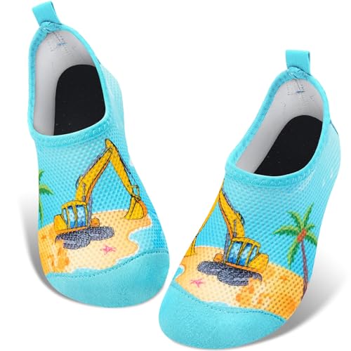 Kinder Strandschuhe Jungen Schwimmschuhe Aqua Schuhe Wasserschuhe Aquaschuhe Schnell Trocknend Barfuss Schuh für Kinder Beach Pool von WAWSAM