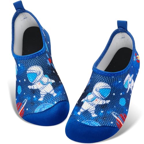 WAWSAM Kinder Strandschuhe Jungen Schwimmschuhe Aqua Schuhe Badeschuhe Wasserschuhe Trocknend Aquaschuhe Barfußschuhe rutschfeste Surfschuhe Kleinkind Schwimmbad für Beach Pool von WAWSAM