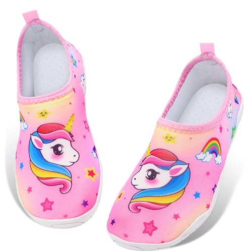 Kinder Strandschuhe Mädchen Jungen Schwimmschuhe Aqua Schuhe Badeschuhe Wasserschuhe Trocknend Aquaschuhe Barfußschuhe rutschfeste Surfschuhe Kleinkind Schwimmbad für Beach Pool von WAWSAM