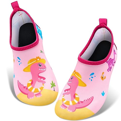 WAWSAM Kinder Strandschuhe Mädchen Meerjungfrau Schwimmschuhe Aqua Schuhe (Rosa-D, Toddler, Numeric_24, Numeric_Range, eu_Footwear_Size_System, Numeric_25, medium) von WAWSAM