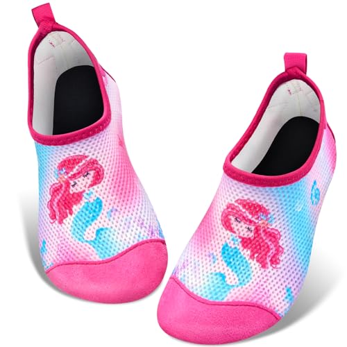 Kinder Strandschuhe Mädchen Schwimmschuhe Aqua Schuhe Wasserschuhe Aquaschuhe Schnell Trocknend Barfuss Schuh für Kinder Beach Pool von WAWSAM