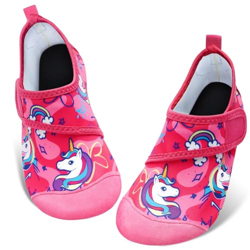Kinder Strandschuhe Mädchen Junge Schwimmschuhe Aqua Schuhe Wasserschuhe Aquaschuhe Schnell Trocknend Barfuss Schuh für Kinder Beach Pool von WAWSAM