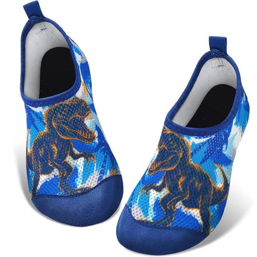 Wasserschuhe für Kinder, Strandschuhe, schnell trocknend, für Jungen, Schwimmen, leicht, weiches Netzgewebe, rutschfest, Barfuß, Aquaschuhe für Pool, Meer, Surfen, Tauchen, hellblau, 27/28 EU von WAWSAM