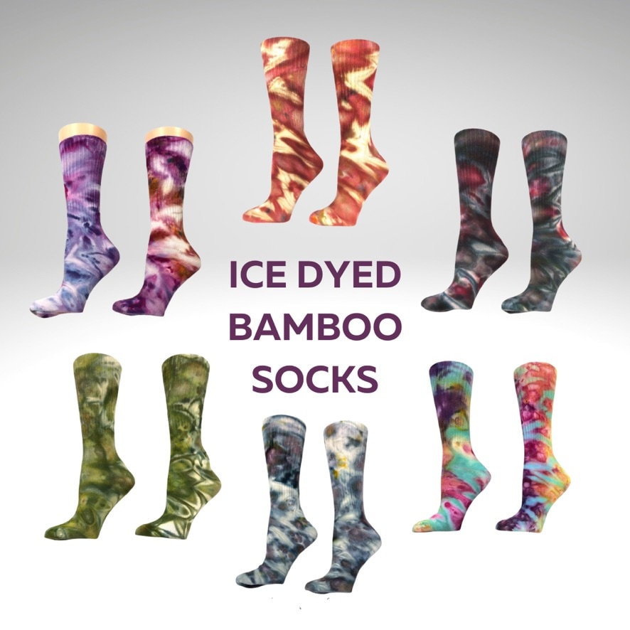 Handgefärbte Bambussocken Für Erwachsene | Luscious & Strong Ice Gefärbte, Weiche, Bequeme Socken Handgefärbt Im Waxonstudio in Asheville Handgefärbte Bambussocken Für Erwachsene | Luscious & Strong Ice Gefärbte, Weiche, Bequeme Socken Handgefärbt Im Waxonstudio in Asheville von WAXONstudio