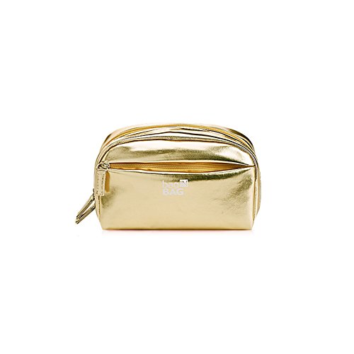 Kosmetiktasche klein, Make-up taschen reisen Portable Große kapazität Einfache Aufbewahrungstasche Kulturbeutel für frauen-Gold A 17x6x11cm(7x2x4inch) von WAYERTY