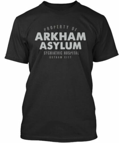Arkham Asylum T Property of Sychiatric Hospital Gotham T-Shirt Black XL von WAYSDA