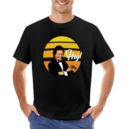 Julio Iglesias T-Shirt Black t Shirt Sublime t Shirt Plain t Shirts Men Black XXL von WAYSDA