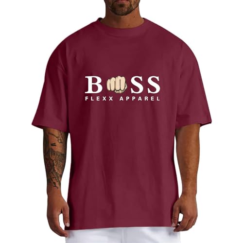 Tshirt Herren Oversize Einfarbig Kurzarm Rundhals Lose Oberteil Weit Geschnittenes Kurzarm Basic Vintage Clothes Gym T-Shirt Freizeit Atmungsaktive Bequeme Sweatshirt Sommer Herbstshirt von WAZHAKU