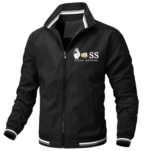 WAZHAKU Bomberjacke Herren Leichte Dünne Übergangsjacke Herbst Blouson Winterjacke Casual Jacket Bequeme Overshirt Einfarbig Winter Kleidung Stehkragen Freizeitjacke Jacke Outdoor Herbstjacke von WAZHAKU