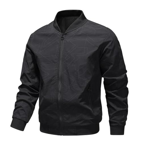 WAZHAKU Dünne Herbstjacke Herren Leicht Bomberjacke Dünne Blouson Stehkragen Business Casual Blouson Jacke mit Taschen Lässig Herbst Winter Casual Übergangsjacke Fliegerjacke Freizeitjacke von WAZHAKU