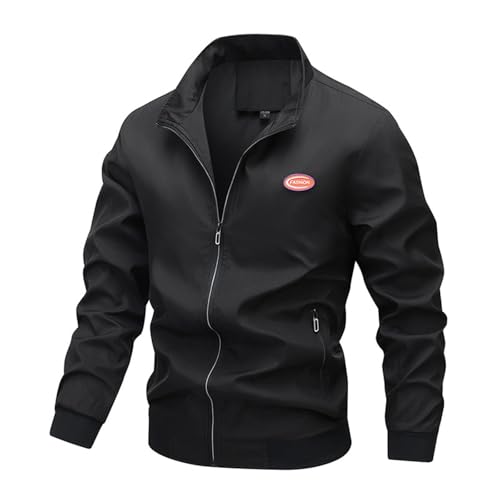 WAZHAKU Dünne Herbstjacke Herren Leicht Bomberjacke Dünne Blouson Stehkragen Business Casual Blouson Jacke mit Taschen Lässig Herbst Winter Casual Übergangsjacke Fliegerjacke Freizeitjacke von WAZHAKU