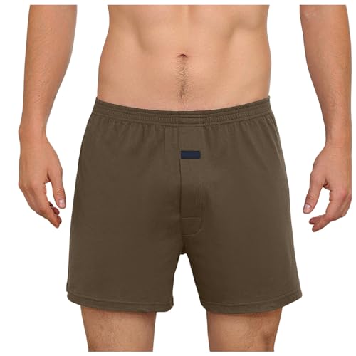 WAZHAKU Herren Schlafanzughose Kurz Baumwolle Bermuda Schlafshorts Pyjamahose Shorty Sommer Sleephose Freizeithose Männer Sport Shorts Atmungsaktiv Kurz Trainingshose Jogginghose Sommer Shorts von WAZHAKU