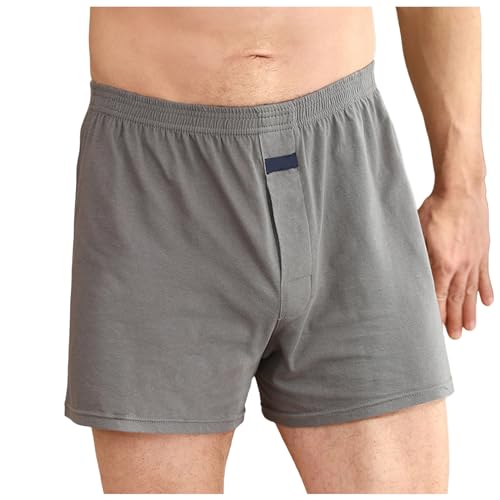 WAZHAKU Herren Schlafanzughose Kurz Baumwolle Bermuda Schlafshorts Pyjamahose Shorty Sommer Sleephose Freizeithose Männer Sport Shorts Atmungsaktiv Kurz Trainingshose Jogginghose Sommer Shorts von WAZHAKU