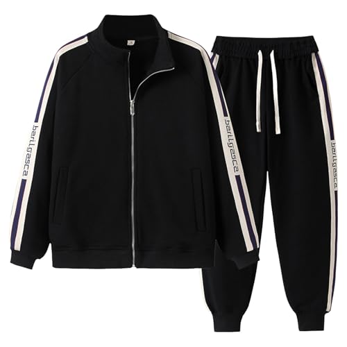 WAZHAKU Jogginganzug Herren Set Lang Trainingsanzug Sportanzug Baggy Sport Kleidung Zweiteiler Outfit Streetwear 2-Teilig Trainingsjacke + Sweatpants Casual Jogginganzug Sweatjacke Sweatsuits WAZHAKU Jogginganzug Herren Set Lang Trainingsanzug Sportanzug Baggy Sport Kleidung Zweiteiler Outfit Streetwear 2-Teilig Trainingsjacke + Sweatpants Casual Jogginganzug Sweatjacke Sweatsuits von WAZHAKU