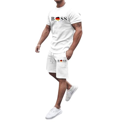 WAZHAKU Jogginganzug Herren Trainingsanzug Baggy Sportanzug Bequeme Atmungsaktive Sommer Outfit 2-teiliges Set mit Tshirts und Sporthose Stretch Fitnessanzug Activewear Streetwear Freizeitanzug WAZHAKU Jogginganzug Herren Trainingsanzug Baggy Sportanzug Bequeme Atmungsaktive Sommer Outfit 2-teiliges Set mit Tshirts und Sporthose Stretch Fitnessanzug Activewear Streetwear Freizeitanzug von WAZHAKU