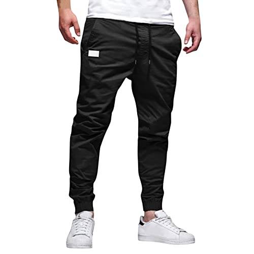 WAZHAKU Wanderhose Herren Lang Oversize Chino Hose Laufhose Weites Bein Outdoorhose Casual Trekkinghose Funktionshose Schnell Trocknend Atmungsaktiv Cargo Hose mit Taschen Streetwear von WAZHAKU