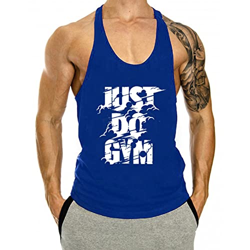 WAZZAP Herren Muskelshirt Sport Stringer Tank Top Gym Training Bodybuilding Fitness Achselshirts Ärmellos T-Shirt von WAZZAP