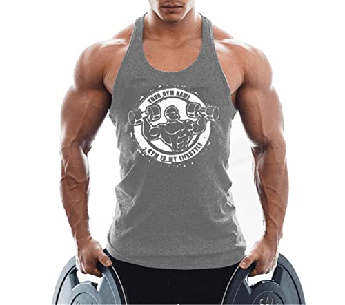 WAZZAP Herren Tank Top Ärmelloser Muskelshirt Stringer Gym Bodybuilding Training Fitness Sport Achselshirts T-Shirt von WAZZAP