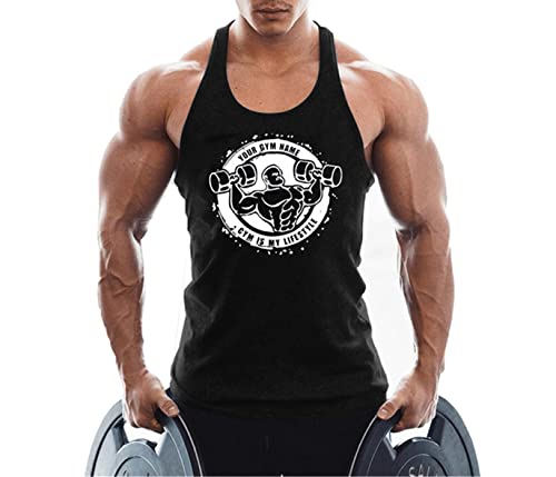 WAZZAP Herren Tank Top Ärmelloser Muskelshirt Stringer Gym Bodybuilding Training Fitness Sport Achselshirts T-Shirt von WAZZAP