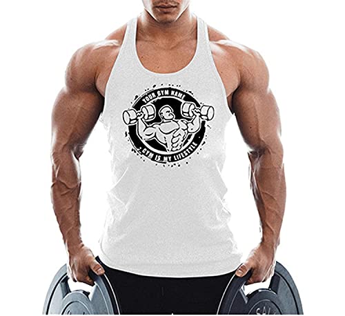 WAZZAP Herren Tank Top Ärmelloser Muskelshirt Stringer Gym Bodybuilding Training Fitness Sport Achselshirts T-Shirt von WAZZAP