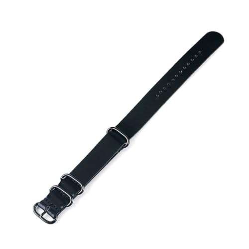 WAikub Leder-Uhrenarmband, 18mm, 20mm, 22mm, 24mm, Nato-Uhrenarmband für Herrenuhren-Zubehör, 22mm von WAikub