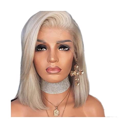 Perücken Menschenhaar Perücke synthetische Spitze vordere Mädchenjacke für den Alltag schwarze Frauen blonde gefälschte kurze synthetische Perücke Fest und Cosplay von WAxd