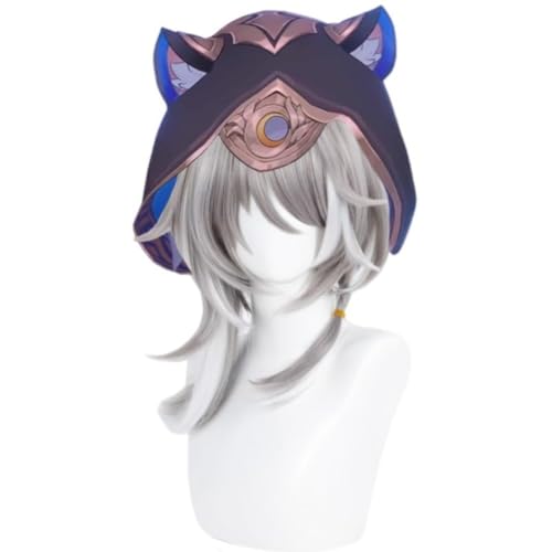 Anime Cipher Perücke Honkai: Star Rail Amphoreus Roles Cosplay mit kostenlosem Haarnetz, silbergrau, for Damen WBASOZMO Anime Cipher Perücke Honkai: Star Rail Amphoreus Roles Cosplay mit kostenlosem Haarnetz, silbergrau, for Damen WBASOZMO von WBASOZMO
