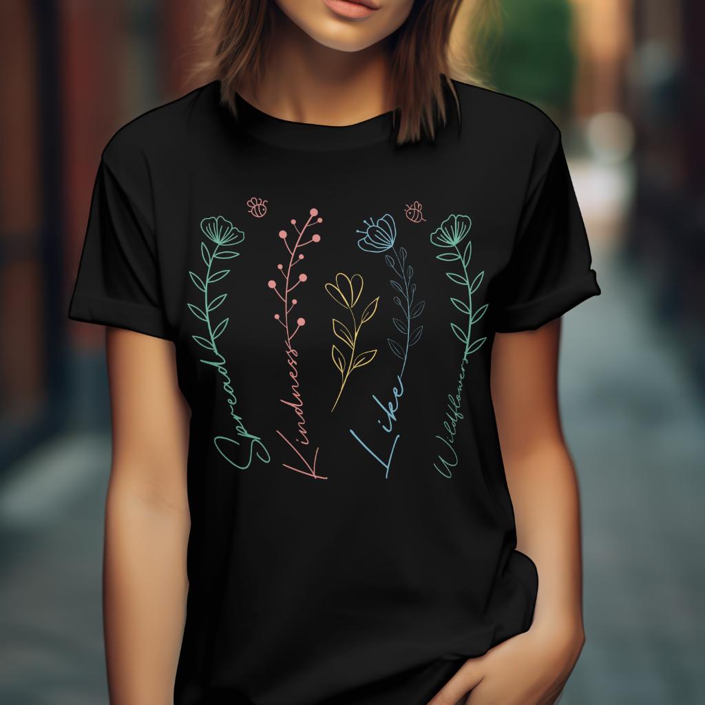 Wildflower Kindness Shirt, Inspirational Art Flower Spread Motivational Shirts For Women Wildflower Kindness Shirt, Inspirational Art Flower Spread Motivational Shirts For Women von WBCreativeWorkshop